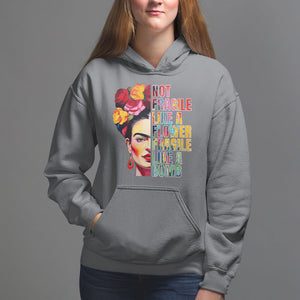 Women's Rights Hoodie Not Fragile Like A Flower Fragile Like A Bomb TS09 Charcoal Printyourwear