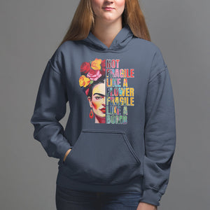 Women's Rights Hoodie Not Fragile Like A Flower Fragile Like A Bomb TS09 Navy Printyourwear