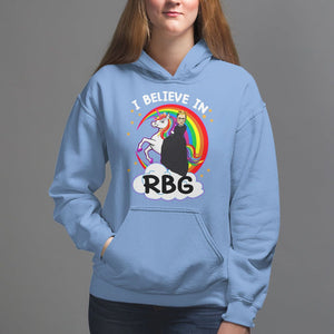 I Believe In RBG Unicorn Feminist Women's Rights Hoodie TS09 Carolina Blue Printyourwear