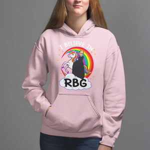 I Believe In RBG Unicorn Feminist Women's Rights Hoodie TS09 Light Pink Printyourwear