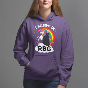 I Believe In RBG Unicorn Feminist Women's Rights Hoodie TS09 Purple Printyourwear