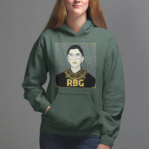 Feminist Hoodie Notorious RBG Ruth Bader Ginsburg Women's Rights TS09 Dark Forest Green Printyourwear