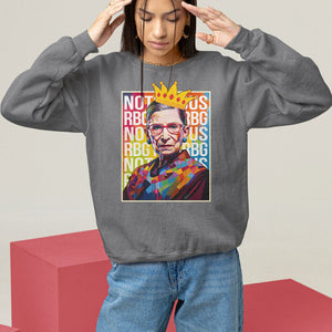 Women's Rights Sweatshirt Notorious RBG Ruth Bader Ginsburg Feminist TS09 Charcoal Printyourwear
