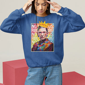 Women's Rights Sweatshirt Notorious RBG Ruth Bader Ginsburg Feminist TS09 Royal Blue Printyourwear