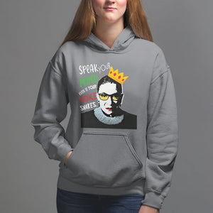 Speak Your Mind Even If Your Voice Shakes Hoodie Feminist RBG Ruth Bader Ginsburg TS09 Charcoal Printyourwear