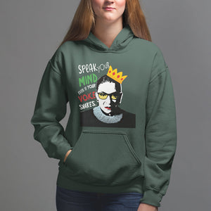 Speak Your Mind Even If Your Voice Shakes Hoodie Feminist RBG Ruth Bader Ginsburg TS09 Dark Forest Green Printyourwear