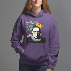 Speak Your Mind Even If Your Voice Shakes Hoodie Feminist RBG Ruth Bader Ginsburg TS09 Purple Printyourwear