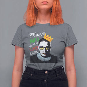 Speak Your Mind Even If Your Voice Shakes T Shirt For Women Feminist RBG Ruth Bader Ginsburg TS09 Charcoal Printyourwear