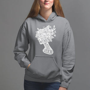 Women's Rights Hoodie Little Girls With Dreams Become Women With Vision TS09 Charcoal Printyourwear