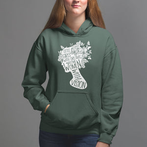 Women's Rights Hoodie Little Girls With Dreams Become Women With Vision TS09 Dark Forest Green Printyourwear