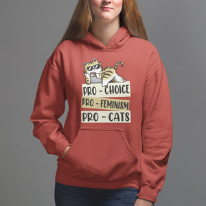 Feminist Hoodie Pro Choice Pro Feminism Pro Cats Funny Cat Coffee TS09 Red Printyourwear