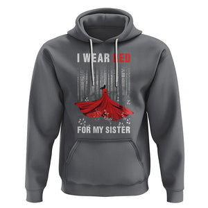 MMIW Hoodie I Wear Red For My Sister Native American TS09 Charcoal Printyourwear