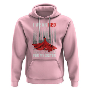 MMIW Hoodie I Wear Red For My Sister Native American TS09 Light Pink Printyourwear