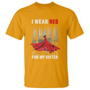 MMIW T Shirt I Wear Red For My Sister Native American TS09 Gold Printyourwear