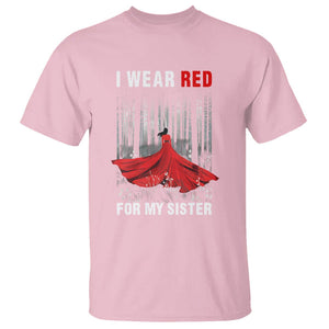 MMIW T Shirt I Wear Red For My Sister Native American TS09 Light Pink Printyourwear