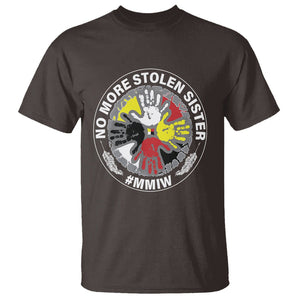 MMIW T Shirt No More Stolen Sisters Stop Missing Murdered Indigenous Women Girl TS09 Dark Chocolate Printyourwear