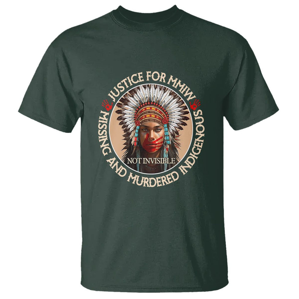 MMIW T Shirt Justice For Missing Murdered Indigenous Women Girl TS09 Dark Forest Green Printyourwear
