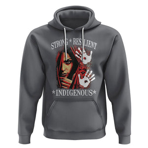 MMIW Hoodie Strong Resilient Indigenous Women Native American TS09 Charcoal Printyourwear