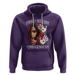 MMIW Hoodie Strong Resilient Indigenous Women Native American TS09 Purple Printyourwear