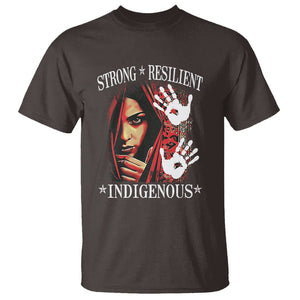 MMIW T Shirt Strong Resilient Indigenous Women Native American TS09 Dark Chocolate Printyourwear