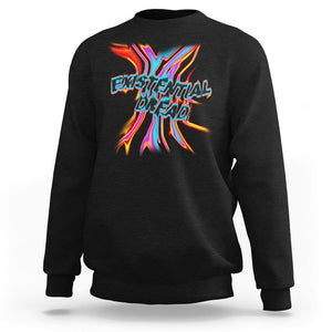 Mental Health Sweatshirt Existential Dread Liquid Melting Typography TS09 Black Printyourwear