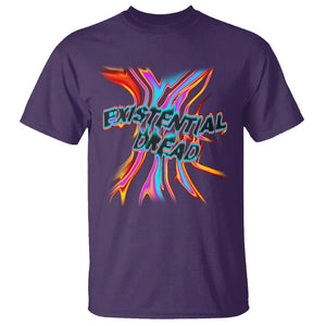 Mental Health T Shirt Existential Dread Liquid Melting Typography TS09 Purple Printyourwear