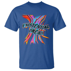 Mental Health T Shirt Existential Dread Liquid Melting Typography TS09 Royal Blue Printyourwear