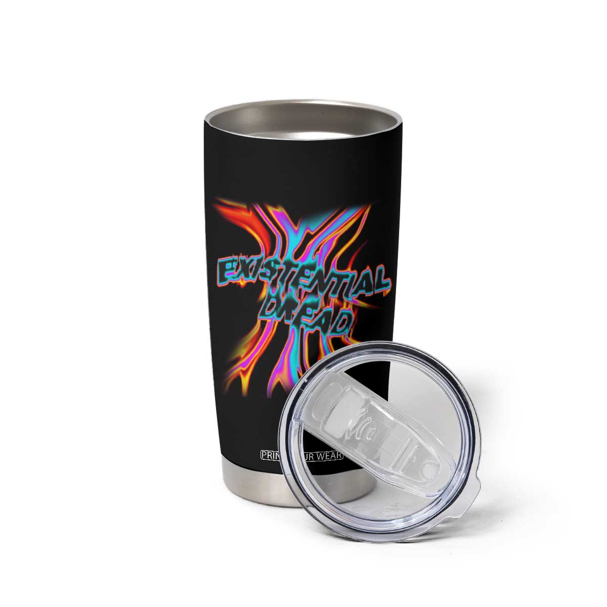 Mental Health Tumbler Cup Existential Dread Liquid Melting Typography TS09 Print Your Wear