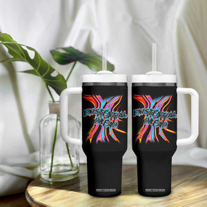Mental Health Tumbler With Handle Existential Dread Liquid Melting Typography TS09 Print Your Wear