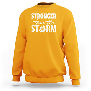 Mental Health Awareness Sweatshirt Stronger Than The Storm Warrior TS09 Gold Printyourwear