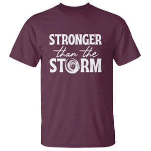 Mental Health Awareness T Shirt Stronger Than The Storm Warrior TS09 Maroon Printyourwear