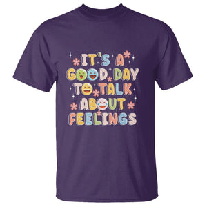 Mental Health Awareness T Shirt It's Good Day to Talk About Feelings Counselor Therapist TS09 Purple Printyourwear