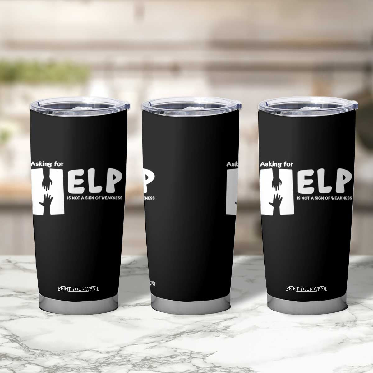 Mental Health Tumbler Cup Asking For Help Is Not A Sign Of Weakness TS09 Print Your Wear