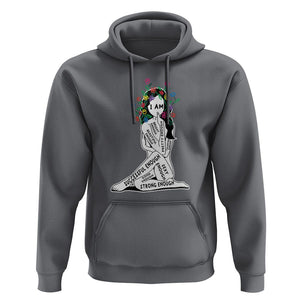Mental Health Hoodie I Am Strong Good Beautiful Bright Talented Successful Enough TS09 Charcoal Printyourwear