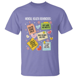 Mental Health Reminders Motivation T Shirt TS09 Violet Printyourwear