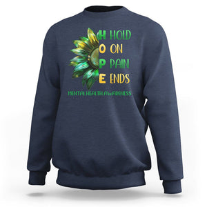 Mental Health Sweatshirt HOPE Hold On Pain Ends Suicide Prevention TS09 Navy Printyourwear