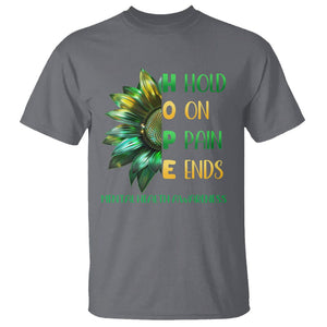 Mental Health T Shirt HOPE Hold On Pain Ends Suicide Prevention TS09 Charcoal Printyourwear