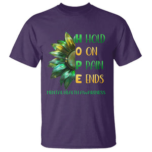 Mental Health T Shirt HOPE Hold On Pain Ends Suicide Prevention TS09 Purple Printyourwear