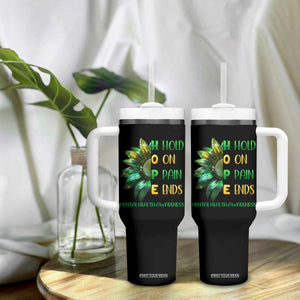 Mental Health Tumbler With Handle HOPE Hold On Pain Ends Suicide Prevention TS09 Print Your Wear