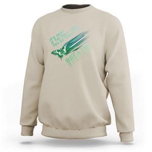 Suicide Prevention Awareness Sweatshirt It's Okay If The Only Thing You Do Today Is Breathe Aesthetic Butterfly Mental Health TS09 Sand Printyourwear