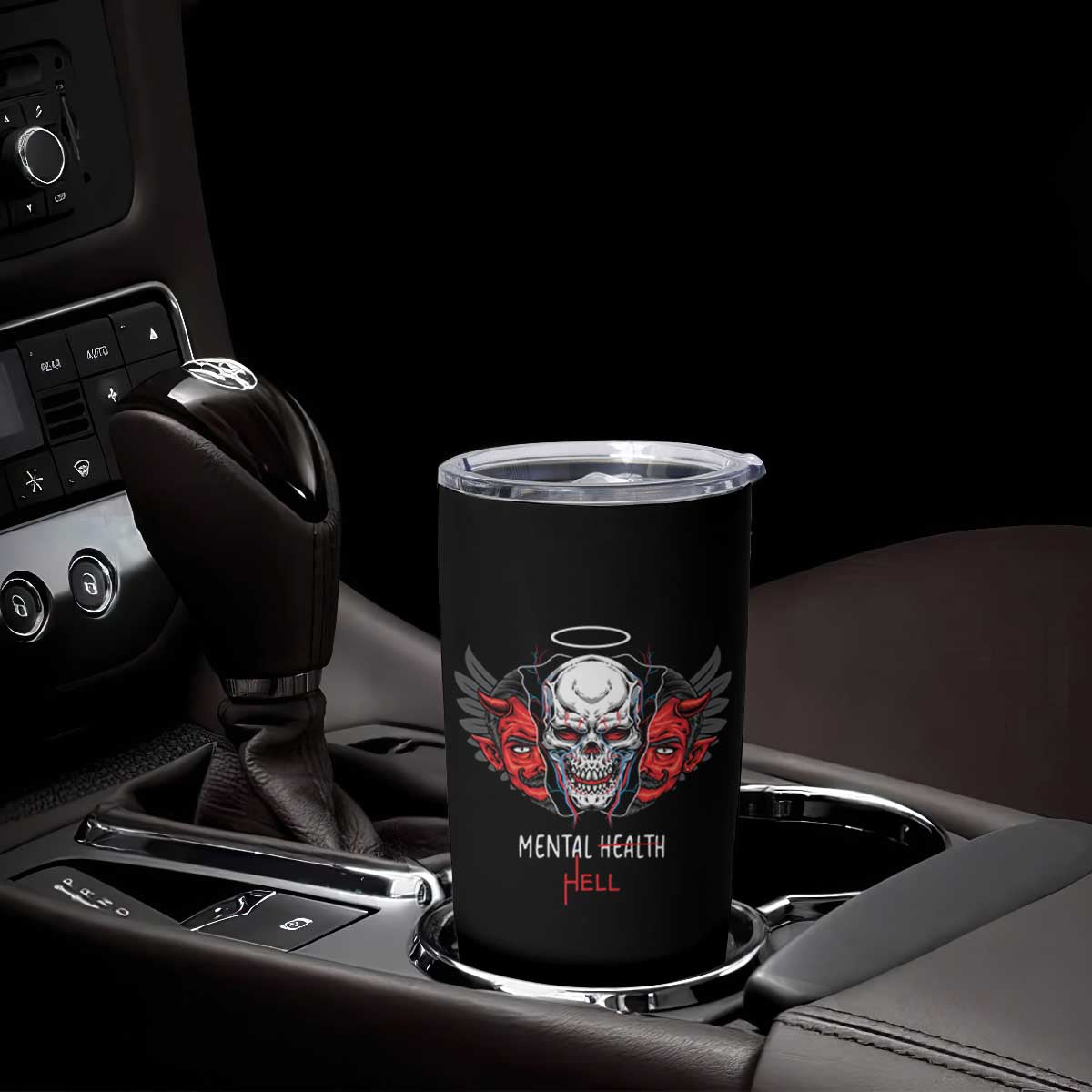 Mental Health Hell Satan Skull Tumbler Cup TS09 Print Your Wear