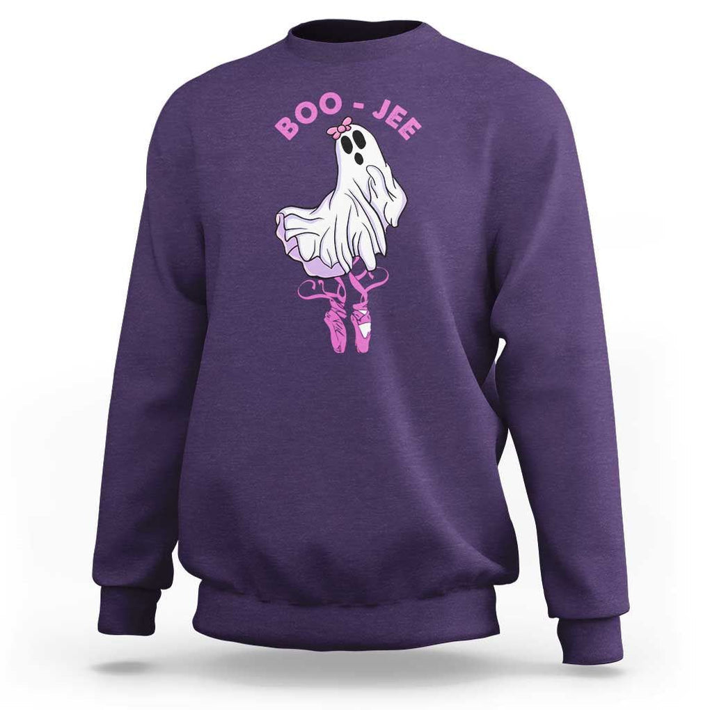 Halloween Sweatshirt Boo-Jee Ballerina Spooky Season Cute Ghost TS09 Purple Print Your Wear
