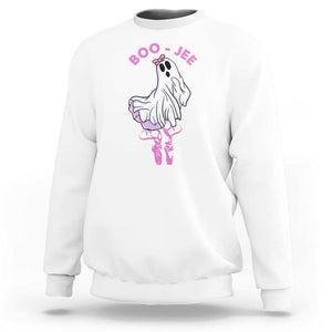 Halloween Sweatshirt Boo-Jee Ballerina Spooky Season Cute Ghost TS09 White Print Your Wear