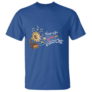 Music Lover Teacher T Shirt Music Is For Everyone TS09 Royal Blue Print Your Wear