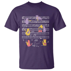 Cat Lover T Shirt Cat Playing Musical Instrument TS09 Purple Print Your Wear