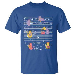 Cat Lover T Shirt Cat Playing Musical Instrument TS09 Royal Blue Print Your Wear