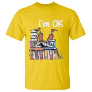 I'm Ok With Books Reading Book Lover T Shirt TS09 Daisy Printyourwear