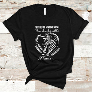 Without Awareness You Are Invisible Carcinoid Cancer T Shirt TS09 Black Printyourwear