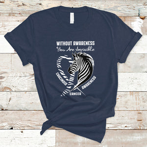 Without Awareness You Are Invisible Carcinoid Cancer T Shirt TS09 Navy Printyourwear