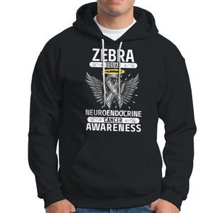 Zebra Squad Neuroendocrine Cancer Awareness Hoodie TS09 Black Printyourwear